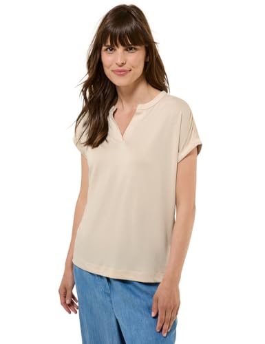 Cecil Damen B323376 T-Shirt, Pearl Beige, XXL von Cecil