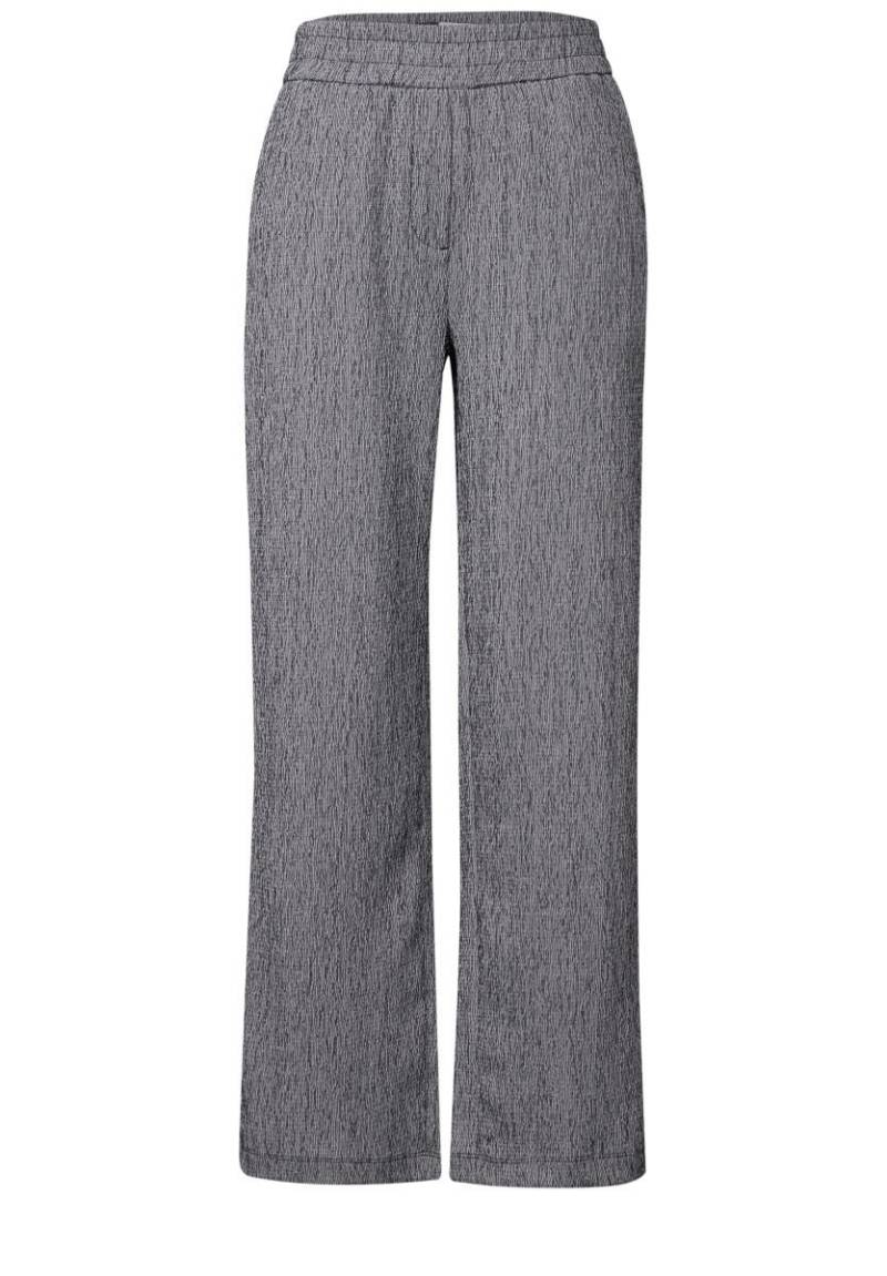 Cecil - Straight Leg Crepe Hose blau von Cecil