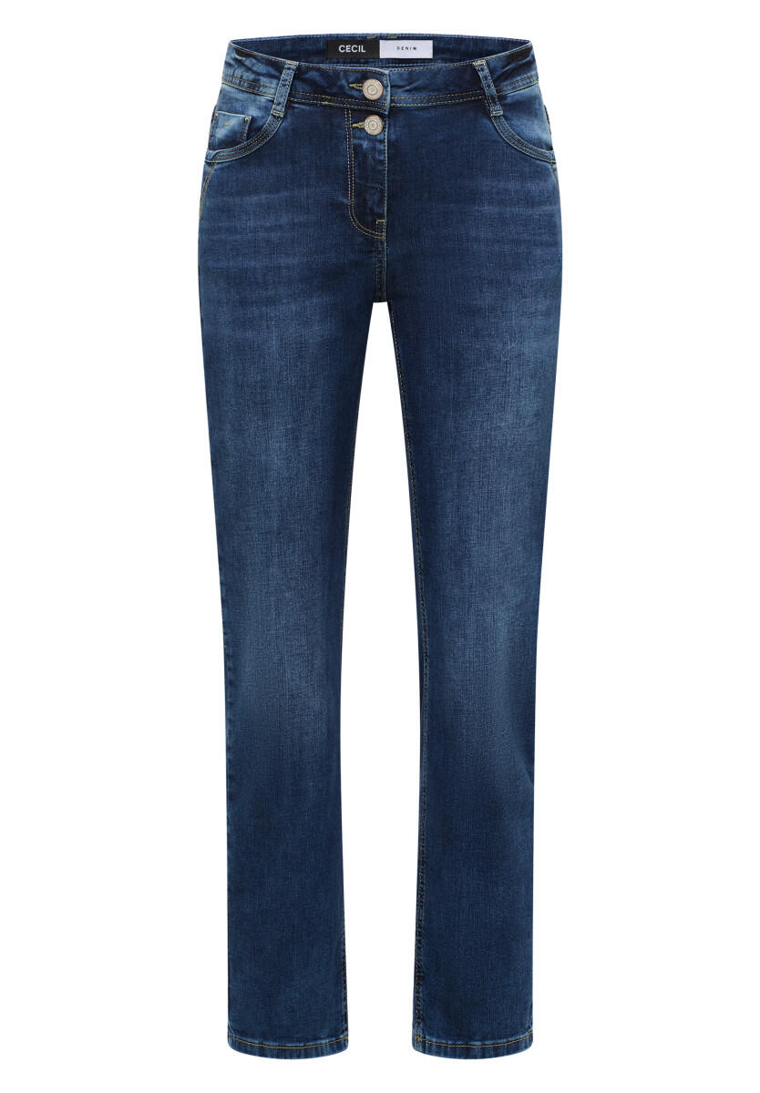 Cecil - Straight Leg Jeans - Style Scarlett blau - Gr. - 32/30 von Cecil
