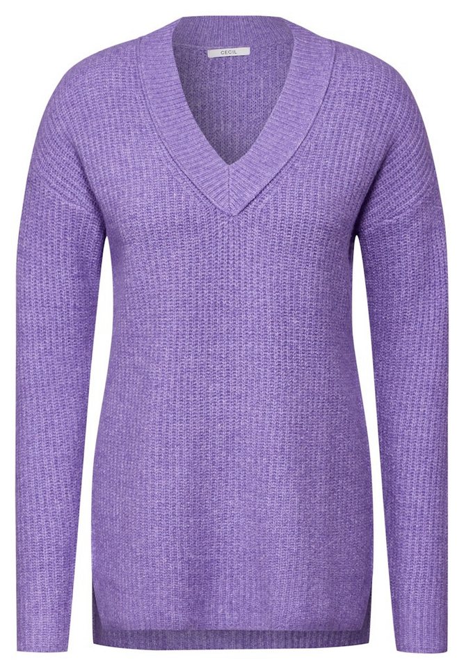CECIL Wollpullover Cecil / Da.Strick / Cosy long V-Neck von CECIL