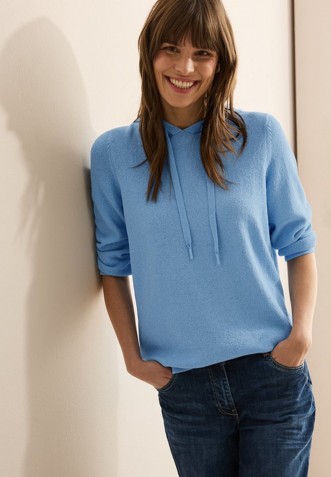 CECIL Strickpullover mit Kapuze und Tunnelzug von CECIL