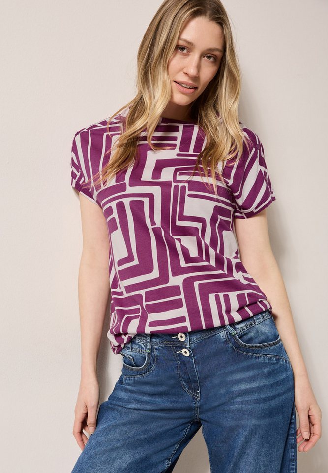 CECIL T-Shirt mit All-Over Print von CECIL