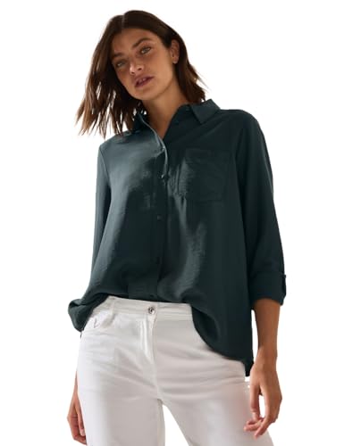 Cecil Damen B345661 Bluse, Slate Khaki, L von Cecil