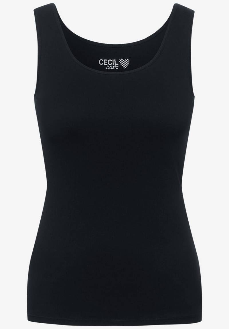 Cecil - Top in Unifarbe schwarz - Gr. - S von Cecil