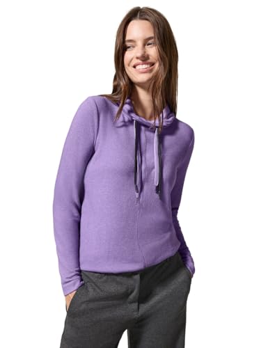 CECIL Damen B322387 Cosy Solid T-Shirt, Gentle Lilac Melange, M von Cecil