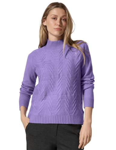 CECIL Damen B302813 EOS_Jacquard Pullover Solid, Gentle Lilac,XL von Cecil
