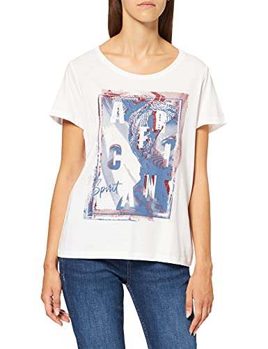 Cecil T-Shirt Damen 316598 Pure Off White S von Cecil