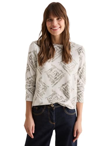 CECIL Damen B322664 Kuscheliges Print-Shirt, Desert Beige Melange, XL EU CECIL Damen B322664 Kuscheliges Print-Shirt, Desert Beige Melange, XL EU von Cecil