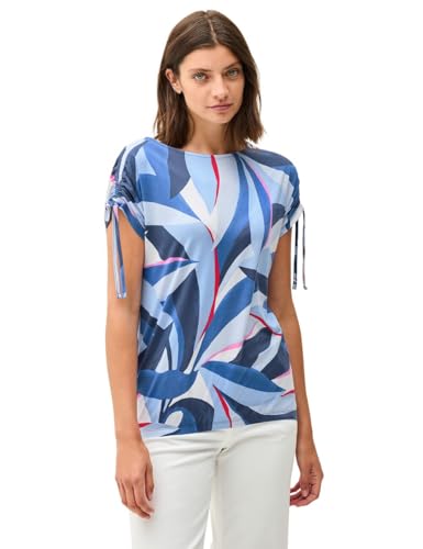 CECIL Damen B323554 Print-Shirt mit Raffung, Urban Navy Blue, M CECIL Damen B323554 Print-Shirt mit Raffung, Urban Navy Blue, M von Cecil