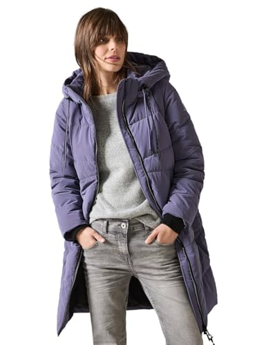 CECIL Damen B101057 Puffer Coat w. Detachable Sleeves, stormy violet, XL von Cecil