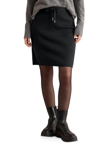 CECIL Damen B361628 Rock im Strick Look, Schwarz, S von Cecil