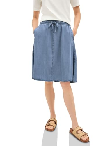 CECIL Damen B361758 Rock in Washed-Optik, Light Blue Wash, S von Cecil