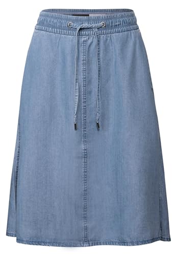 CECIL Damen B361758 Rock in Washed-Optik, Light Blue Wash, XS von Cecil
