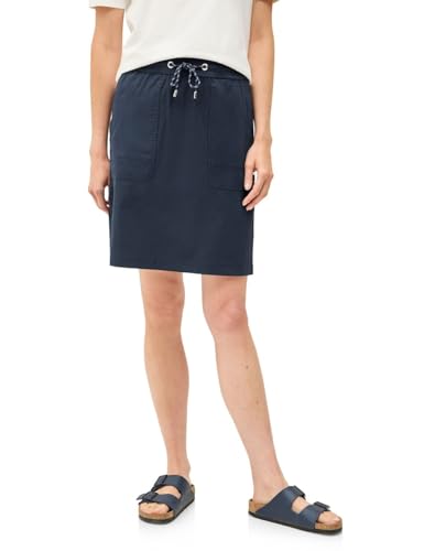 CECIL Damen B361759 Rock mit feinen Streifen, Urban Navy Blue, XL von Cecil