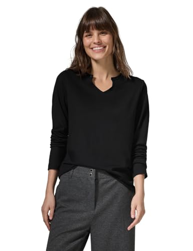 CECIL Damen B322474 Shirt im Tunika-Look, Schwarz, S von Cecil