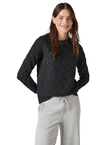 CECIL Damen B322263 Shirt mit 3D Strukturmuster, Deep Charcoal Grey, XL von Cecil