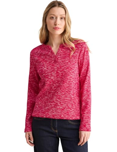 CECIL Damen Shirt mit Rippstruktur, Granita Red Melange,XL CECIL Damen Shirt mit Rippstruktur, Granita Red Melange,XL von Cecil