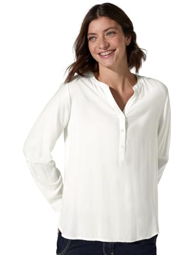 CECIL Damen B345182 Solid Blouse, Vanilla White, M von Cecil