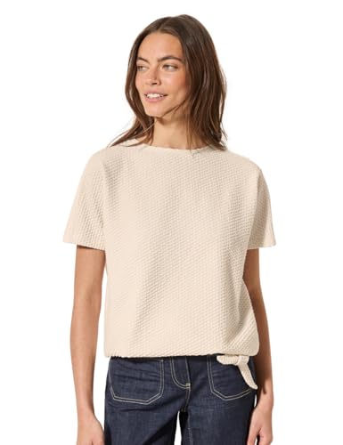 Cecil Damen B323112 T-Shirt, Light Beige, XL von Cecil