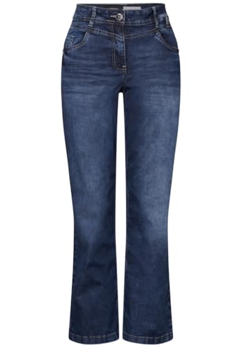 Cecil Damen B378654 Jeans, Mid Blue Used Wash, 28W/26L von Cecil