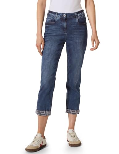 Cecil Damen B379071 Jeans, Dark Blue Random Wash, 36W/28L von Cecil