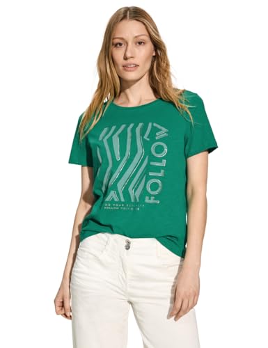 CECIL Damen B321781 T-Shirt Mit Frontprint, Malachite Green, S EU CECIL Damen B321781 T-Shirt Mit Frontprint, Malachite Green, S EU von Cecil