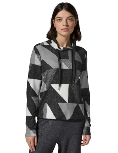 CECIL Damen B322388 TOS Multicolor Triangle Cosy T-Shirt, Black Melange, S von Cecil