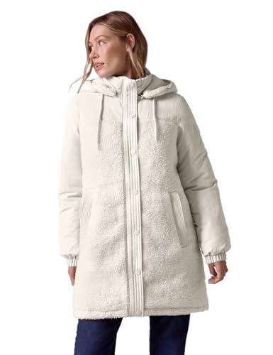 CECIL Damen B101050 Teddy Mix Coat, Teddy Vanilla White, XL EU CECIL Damen B101050 Teddy Mix Coat, Teddy Vanilla White, XL EU von Cecil