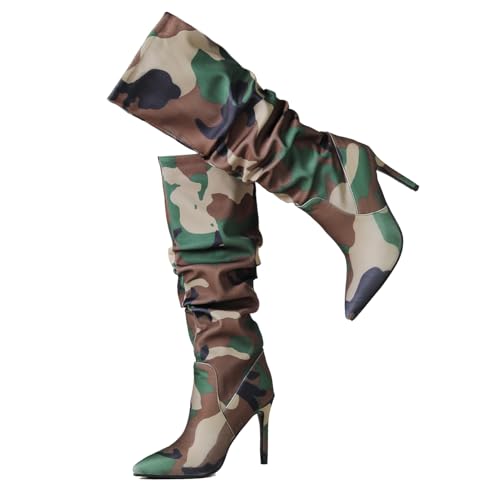Ceciloroda DaHerren Knee Hohe Stiefel Brown Slouchy Ruched Wide Calf Fall Schuhe Pointed Toe Pull On Dressy Stiefel Stiletto Gemütlich Size 41 Ceciloroda DaHerren Knee Hohe Stiefel Brown Slouchy Ruched Wide Calf Fall Schuhe Pointed Toe Pull On Dressy Stiefel Stiletto Gemütlich Size 41 von Ceciloroda