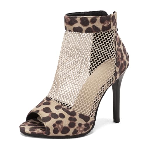 Ceciloroda Dressy Bootie Sandalen Peep Toe Stiletto für Damen Ankle Wrap Spitze Mesh Hochzeit Dance Party Heels Performance Schuhe Leopard Size 48 Ceciloroda Dressy Bootie Sandalen Peep Toe Stiletto für Damen Ankle Wrap Spitze Mesh Hochzeit Dance Party Heels Performance Schuhe Leopard Size 48 von Ceciloroda