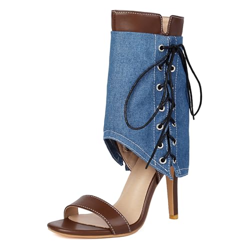 Ceciloroda Schnüren Gladiator Sandalen Stiletto für Damen Ankle Wrap Open Toe Motorcycle Biker Schuhe Dressy Party Heels Performance Schuhe Brown Size 38 Ceciloroda Schnüren Gladiator Sandalen Stiletto für Damen Ankle Wrap Open Toe Motorcycle Biker Schuhe Dressy Party Heels Performance Schuhe Brown Size 38 von Ceciloroda