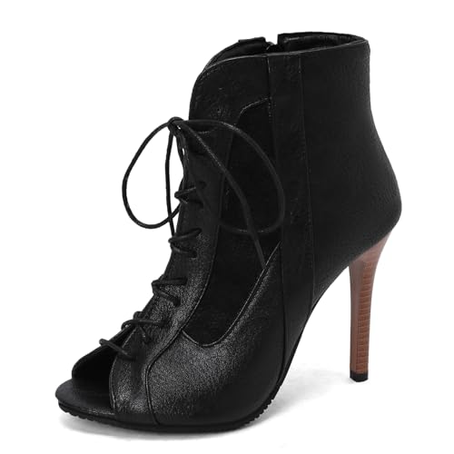 Ceciloroda Stylish Bootie Sandalen Peep Toe Stiletto für Damen Ankle Wrap Spitze Mesh Hochzeit Dance Party Heels Performance Schuhe Black Size 42 Ceciloroda Stylish Bootie Sandalen Peep Toe Stiletto für Damen Ankle Wrap Spitze Mesh Hochzeit Dance Party Heels Performance Schuhe Black Size 42 von Ceciloroda