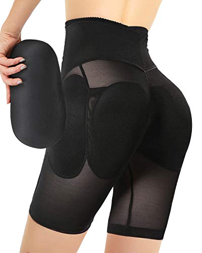 Ceestyle Damen Push Up Po Butt Lifter Padded Höschen Unterwäsche Nahtlose Shapewear Hip Enhancer mit Form Polster Seamless Panty (S, Schwarz) von Ceestyle