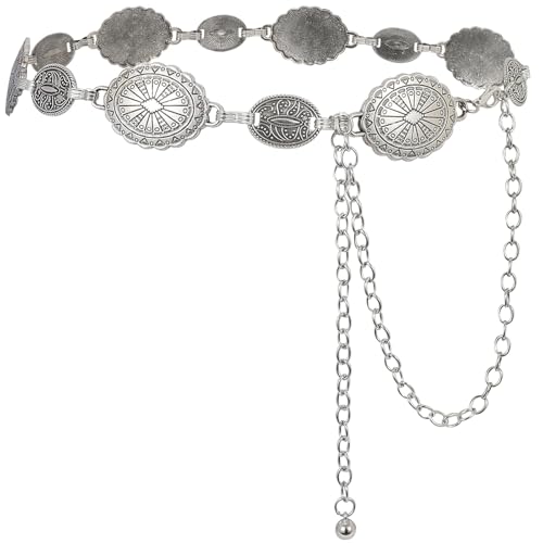 Ceeyoll Silberner Kettengürtel Einfacher Gürtel Im Kettenstil Silberner Kettengürtel Für Damen Gürtel Silberkette Taillenanhänger Aus Silberner Kette Geeignet Für Kleider Jeans von Ceeyoll