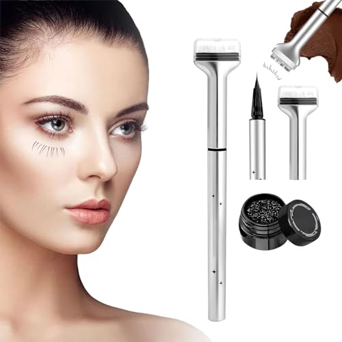 Ceeyoll Wimpern Stempel,2 in 1 Lower Eyelash Stamp Set,Untere Wimpern Stempel mit Tinte,Enthält Eyeliner, linken und rechten Eyeliner Stempel Und Ein Stempelkissen,für Make Up Anfänger Verwenden. von Ceeyoll