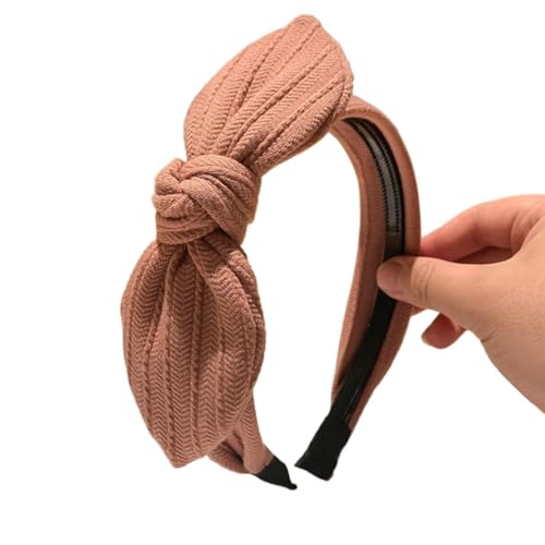 Haarreifen HaargummisStirnbänderStirnband Damen for Mitnehmen mit rutschfestem Presshaar Koreanische Naschkatzenschleife Damen All-Match Ausgehen Waschgesicht Haarspange, rosa (Farbe: Rosa) (Color : von CekoCk