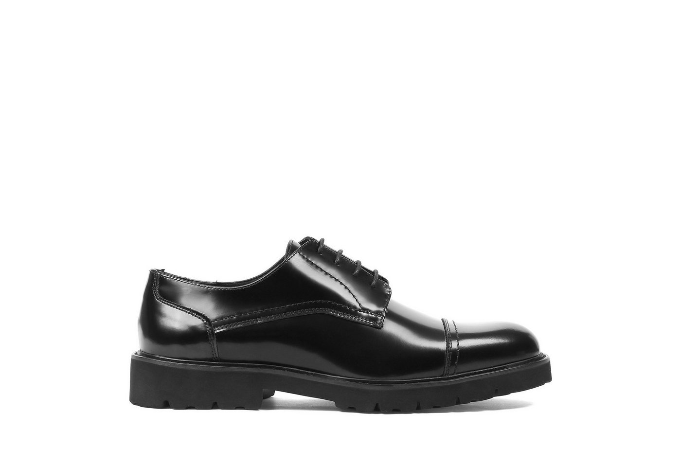 Celal Gültekin 395-2888 Schnürschuh Profilsohle, Kappennaht, glattes Lederfinish, schwarz von Celal Gültekin