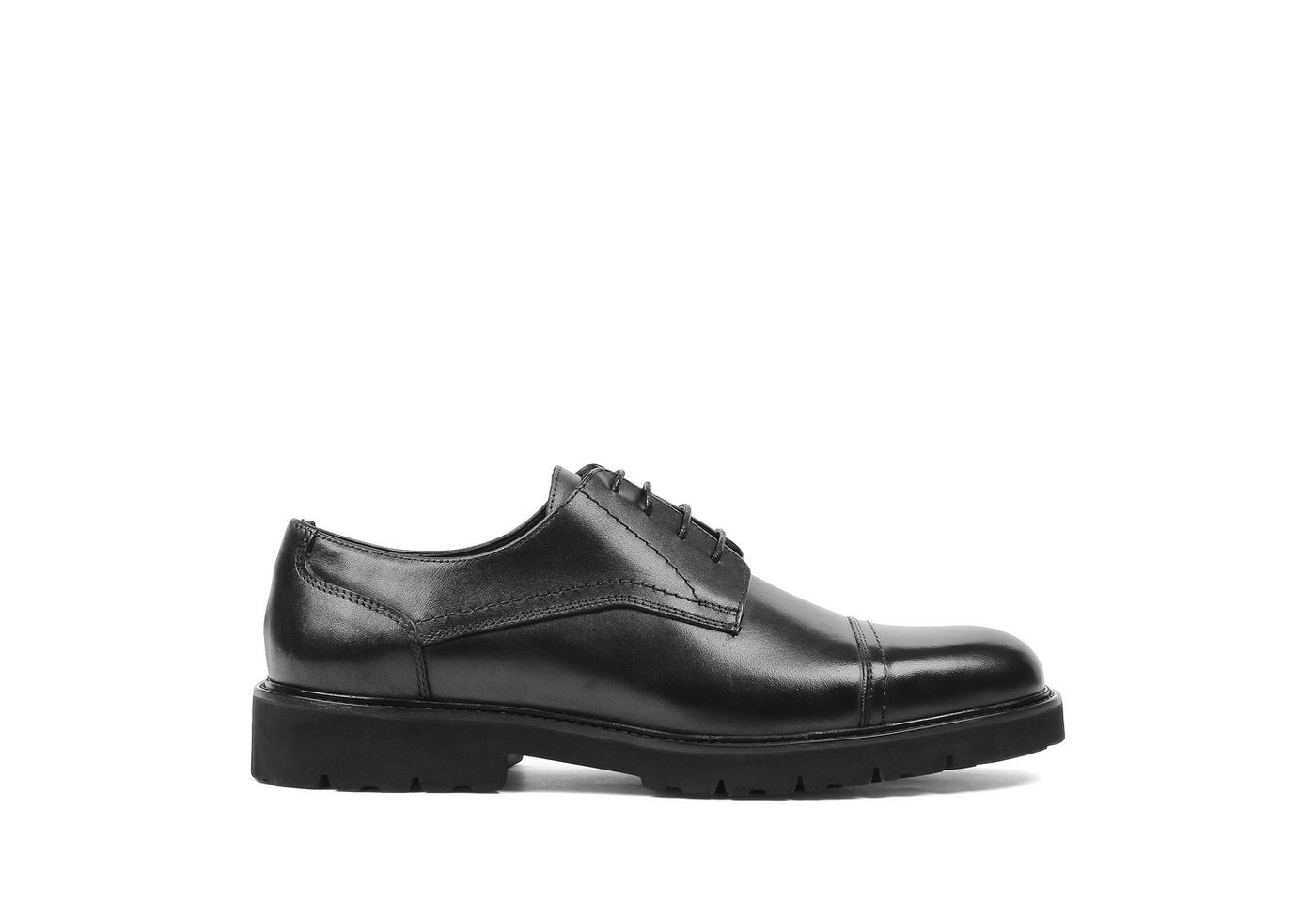 Celal Gültekin 395-2888 Schnürschuh Profilsohle, Kappennaht, glattes Lederfinish, schwarz von Celal Gültekin