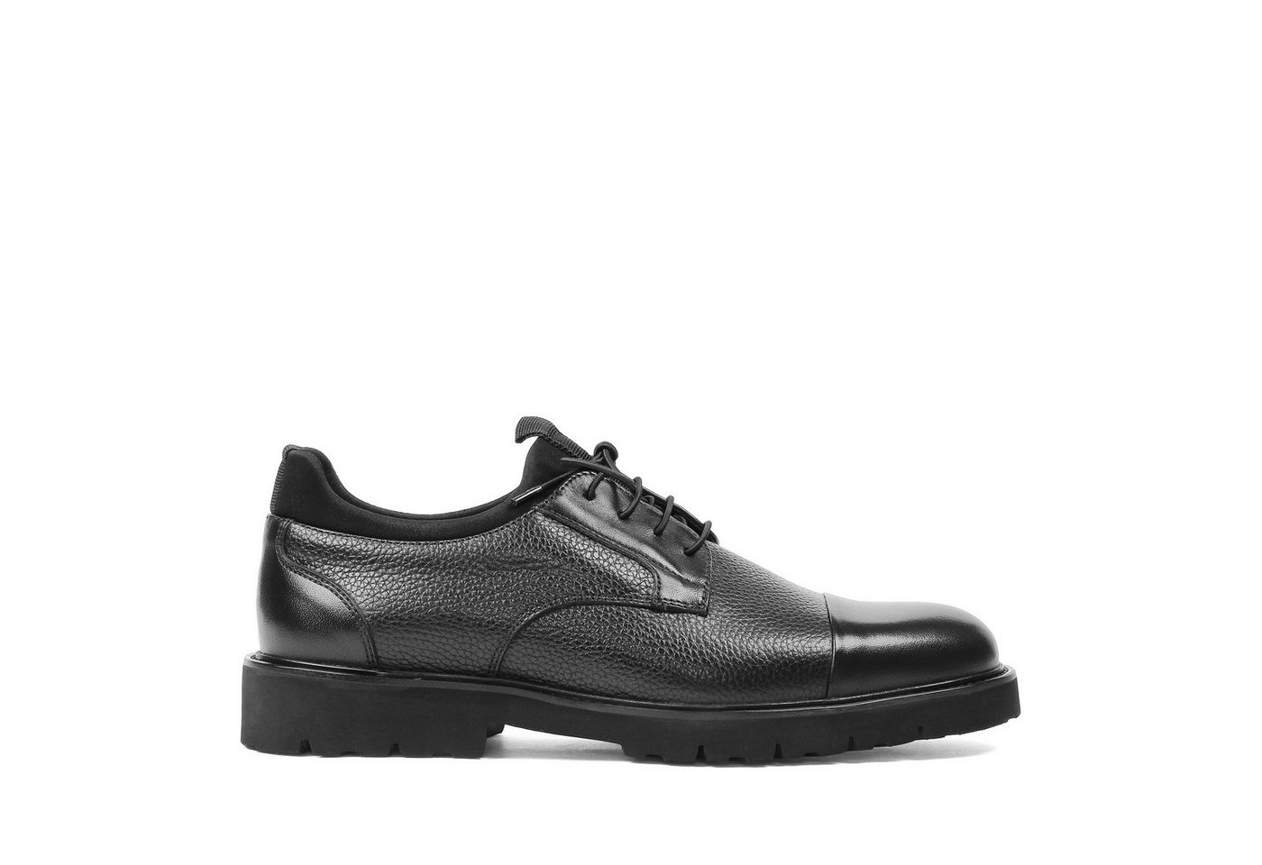 Celal Gültekin 395-2891 Schnürschuh Rutschfeste Sohle, glattes Kappen-Design, schwarz von Celal Gültekin