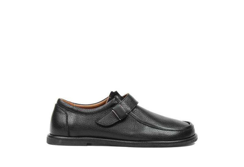 Celal Gültekin 726-28411 Slipper Schwarzer :ederschuh mit Klettverschluss von Celal Gültekin