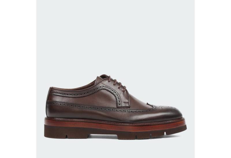 Celal Gültekin 747-4545 Schnürschuh Braun, Brogue-Muster, markante Sohle, eleganter Look von Celal Gültekin