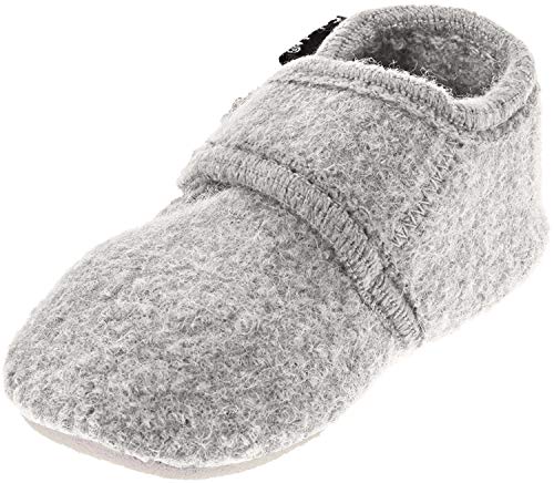 CELAVI Unisex-Baby Wool First Walker Shoe, Grey Melange, 19/20 EU von Celavi