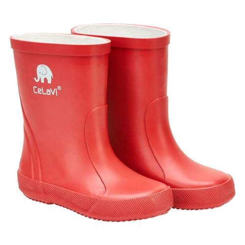CELAVI Unisex Kinder Basic Wellies Solid Gummistiefel, Rot, 27 EU CELAVI Unisex Kinder Basic Wellies Solid Gummistiefel, Rot, 27 EU von Celavi