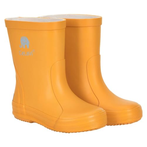 CELAVI Jungen Unisex Kinder Basic Wellies Solid Regenboot, Yellow, 33 EU von Celavi