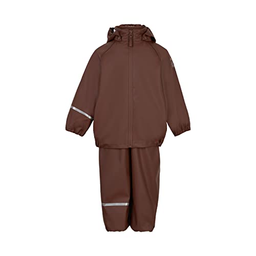 CeLaVi Unisex Kids Basic Recycle PU Rainwear Set, Rocky Road, 140 von Celavi