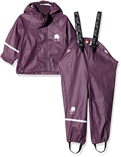 CELAVI Baby-Mädchen Zweiteiliger Regenanzug in vielen Farben Regenjacke, Violett, 70 von Celavi