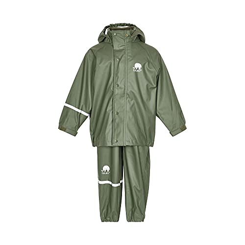 Celavi Jungen Zweiteiliger Regenanzug in Vielen Farben Regenjacke, Army Grün (Army 988), 80 von Celavi