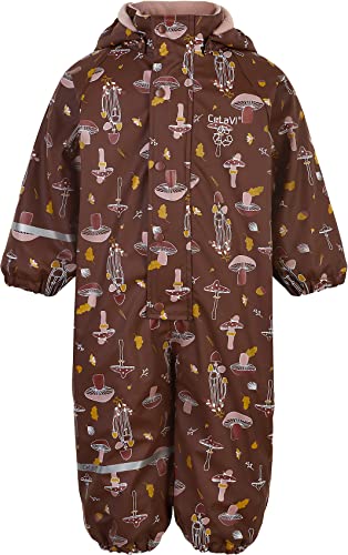 CeLaVi Mädchen Rainwearsuit with Print and Fleece Regenjacke, Rocky Road, 90 von Celavi