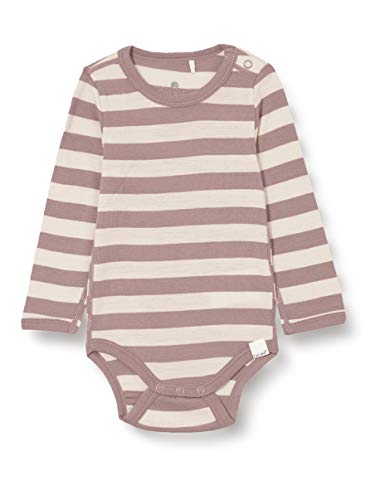 CeLaVi Unisex Baby Body with Long sleves and Stripes Kleinkind Unterwäsche-Satz, Elderberry, 80 von Celavi