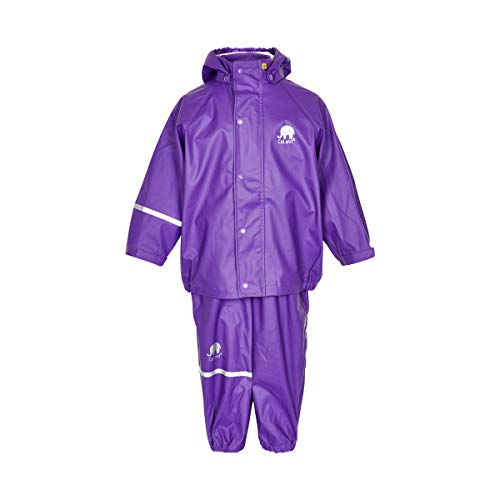 CELAVI Mädchen Basic Rainwear Set -Solid Pu Regenjacke, Lila, 110 EU von Celavi